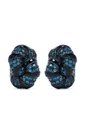 Lanvin Melodie rhinestone-embellished earrings - Blue