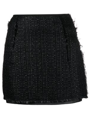 Lanvin metallic tweed A-line miniskirt - Black