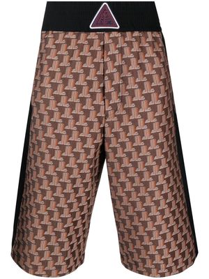 Lanvin monogram-print bermuda shorts - Brown