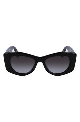 Lanvin Mother & Child 52mm Butterfly Sunglasses in Black