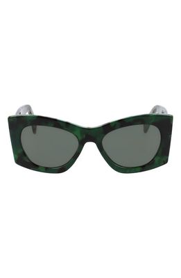 Lanvin Mother & Child 54mm Butterfly Sunglasses in Green/Havana Green