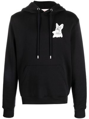Lanvin motif-print drawstring hoodie - Black