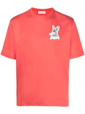 Lanvin motif-print short-sleeve T-shirt - Red