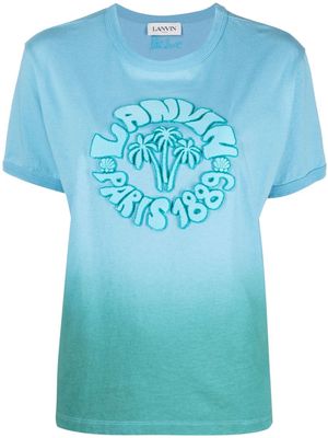 Lanvin ombré graphic-print T-Shirt - Blue