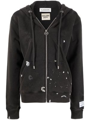 LANVIN paint-splatter hoodie - Black