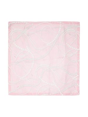 Lanvin pearls-print silk scarf - Pink