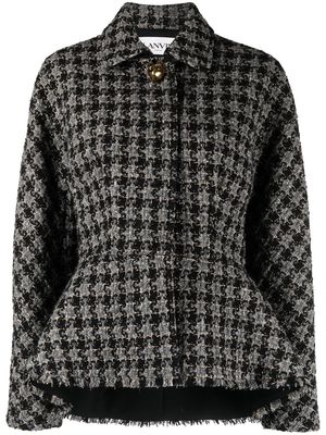 Lanvin peplum-waist tweed jacket - Black