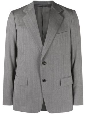 Lanvin pinstripe single-breasted wool blazer - Grey