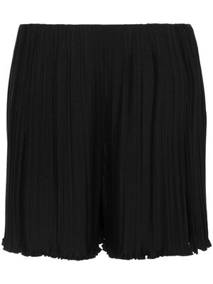 Lanvin pleated crepe de chine shorts - Black