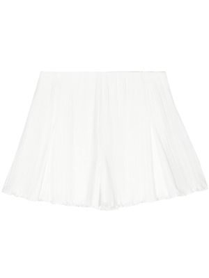 Lanvin pleated high-waisted shorts - White
