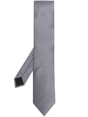 Lanvin pointed-tip silk tie - Grey