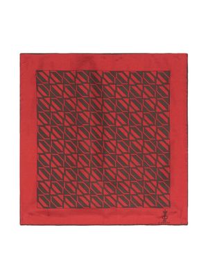 Lanvin Pre-Owned 1990s abstract-print silk scarf - Red