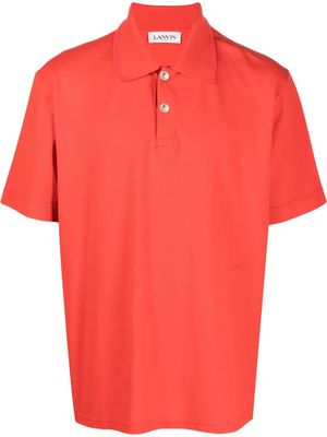 Lanvin press-stud polo shirt - Orange