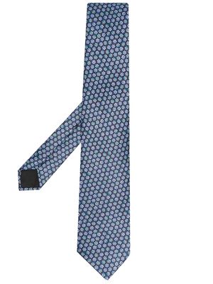 Lanvin printed silk tie - Blue