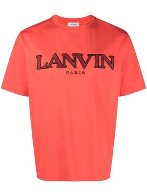 Lanvin raised-logo cotton T-shirt - Red