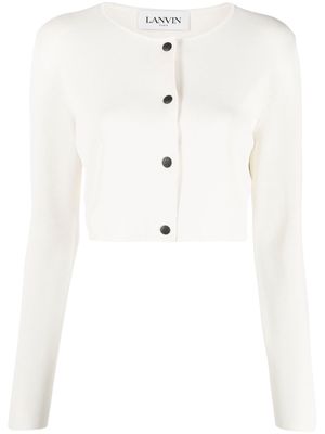 Lanvin round-neck press-fastening cardigan - White