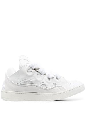 Lanvin round-toe lace-up sneakers - White