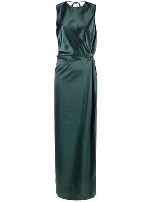 Lanvin ruched-detail sleeveless gown - Green