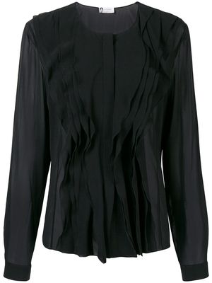 Lanvin ruffle-trim blouse - Black