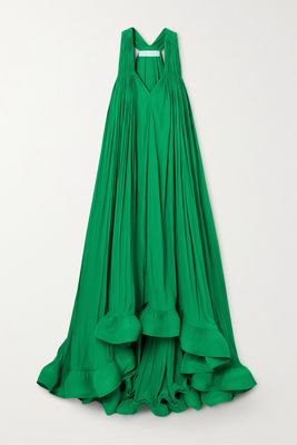 Lanvin - Ruffled Chiffon Gown - Green
