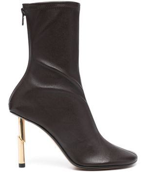 Lanvin Sequence 95mm leather ankle boots - Brown