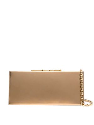 Lanvin Sequence metallic leather clutch bag - Gold