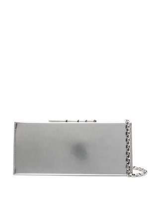 Lanvin Sequence metallic leather clutch bag - Silver