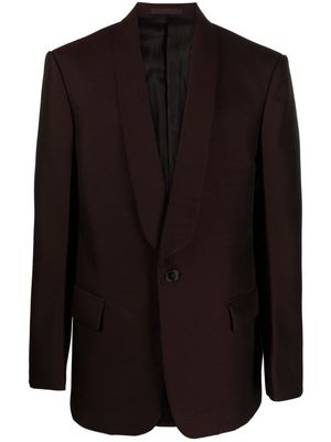 Lanvin shawl-lapels wool blend blazer - Brown
