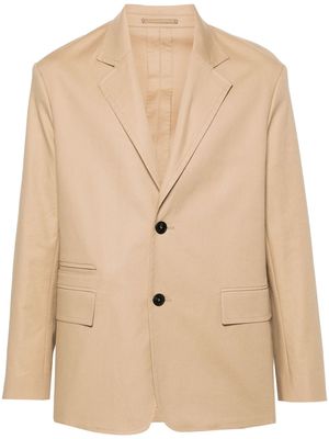 Lanvin single-breasted cotton blazer - Neutrals