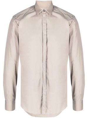 Lanvin spread-collar cotton shirt - Neutrals