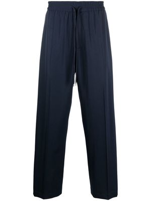 Lanvin straight-leg drawstring-waistband trousers - Blue