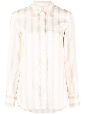 Lanvin striped silk shirt - Neutrals