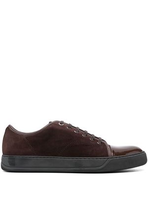 Lanvin suede low-top trainers - Brown