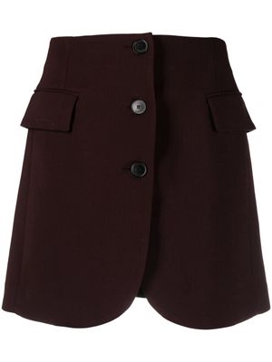 Lanvin tailored wool blend miniskirt - Purple