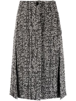 Lanvin textured-finish mid-rise skirt - Black