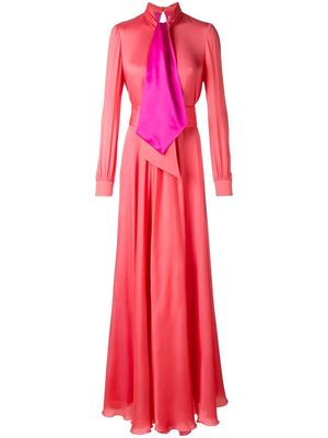 Lanvin tied neckline maxi dress - Pink