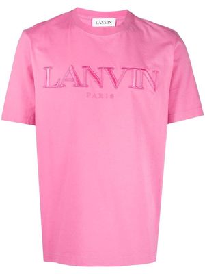 Lanvin tonal logo-embroidered T-shirt - Pink