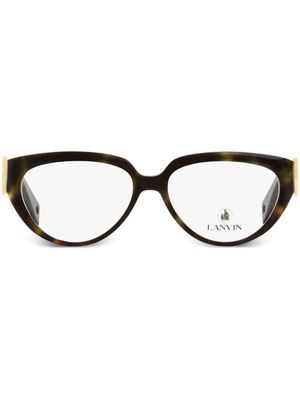 Lanvin tortoiseshell cat-eye glasses - Green