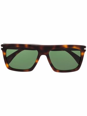 Lanvin tortoiseshell-effect rectangular-frame sunglasses - Brown