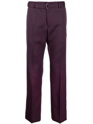 Lanvin twill-weave wool tailored trousers - Purple
