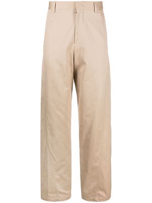 Lanvin Twisted cotton chino trousers - Neutrals