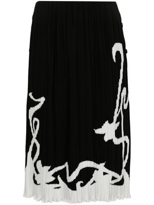 Lanvin two-tone pleated skirt - Black