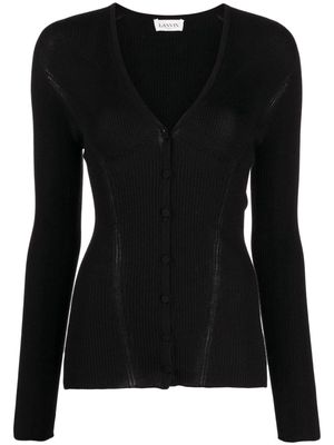 Lanvin V-neck knitted top - Black