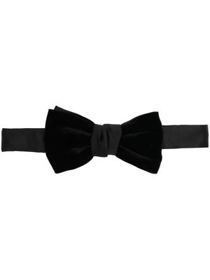 Lanvin velvet contrast bow tie - Black