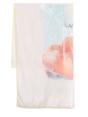 Lanvin watercolour-print scarf - Neutrals