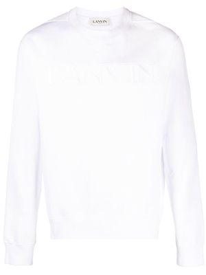 Lanvin White Embroidered Logo Sweatshirt