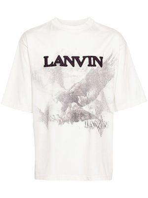 Lanvin x Future Eagle-print cotton T-shirt - White