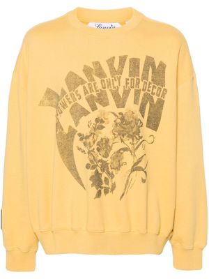 Lanvin x Future logo-print cotton sweatshirt - Yellow