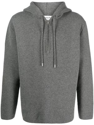 Lanvin zip-up wool-blend hoodie - Grey