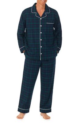 Lanz of Salzburg Plaid Flannel Pajamas in Blue/grn